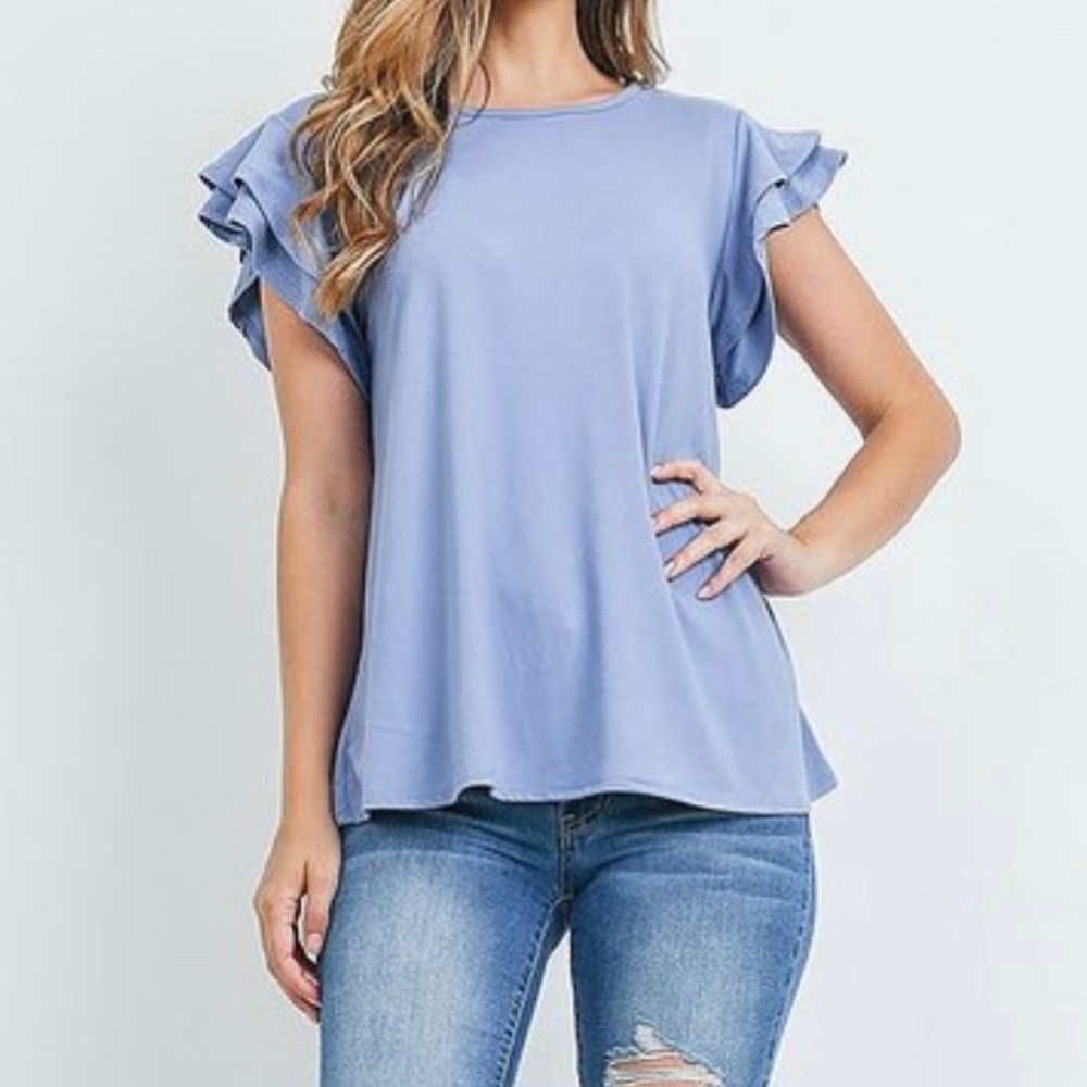 Ruffle Babydoll Flowing Top NWT